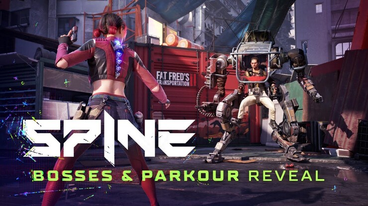 Новый трейлер зрелищного киберпанк-экшена SPINE — с боссами и паркуром